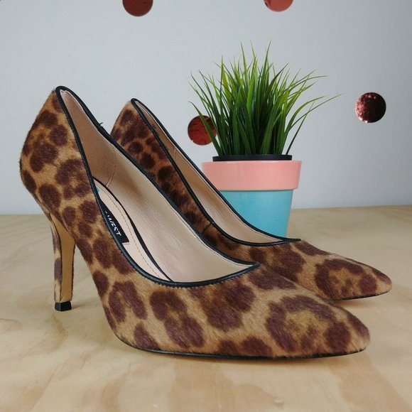 Nine West Leopard Print Heel Pointy Toe Size 6 - Picture 3 of 10